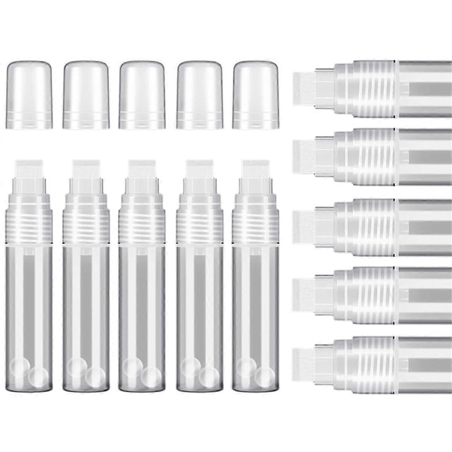 10 Pack Paint Pens 15 mm White Empty Acrylic Permanent Marker Clear Acrylic Paint Marker Pens Refill