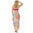 thumbnail image 2 of LA LEELA Women's Beach Wrap Bikini Swimwear Cover up Bathing suit Summer Wraps Swimsuit Sarong Skirts for Women One Size Stripes, Multicolor, 2 of 5