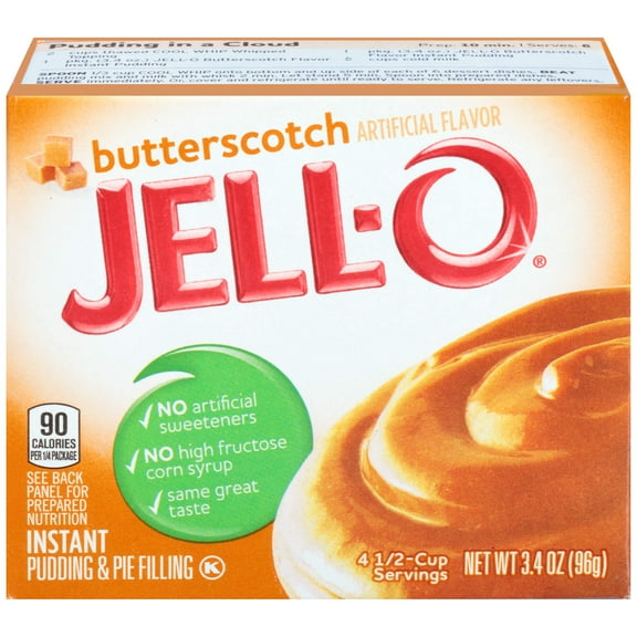 Jell-O Butterscotch Instant Pudding & Pie Filling (3.4 Oz Box)