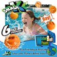 thumbnail image 2 of Globos de agua con esponja reutilizables AMAZING TOYZ, paquete de 6, color naranja, 2 of 4