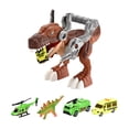 thumbnail image 3 of Dinosaurio golondrina transporte coche juguete dinosaurio devorador coche pista deslizante dinosaurio tragar vehículo juego para niños hombres mujeres, 3 of 9