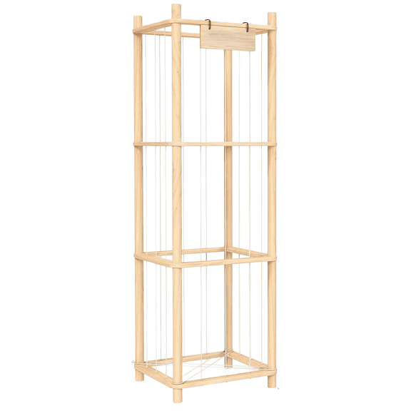 3 Tier Solid Wood Plush Toy Display Shelf Stuffed Animal Storage Rack for Nursery Living Room Bedroom Organization