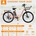 thumbnail image 6 of Lilypelle Electric Bike for Unisex Adults,24/26" 7-Speed Step Thru Electric Bicycle ,36V,20MPH, 6 of 14