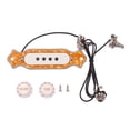 thumbnail image 1 of Miangastore Pre-wired 4 String Electric Cigar Box Guitar Soundhole Pickup with Volume Tone Control Knob GMB343 (Yellow), 1 of 8