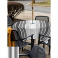 thumbnail image 6 of Square Outdoor Tablecloth with Umbrella Hole Gray Vertical Stripes Outside Table Cloth Waterproof Patio Table Cover Retro Simple Neutral Abstract Lines Zipper Tablecloths for Picnic 60x60 Inch, 6 of 8