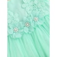 thumbnail image 5 of Hirigin Kids Baby Girl Crochet Lace Dress Sleeveless Floral Princess Dresses Fancy Gown Wedding Party Dresses 2-7 Years, 5 of 7