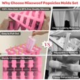 thumbnail image 3 of Moldes para helados Miaowoof, hechos en casa, 10 cav, de silicona sin BPA, rosa, 3 of 7