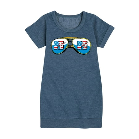 

MTV Logo - Americana Aviators - Toddler And Youth Girls Fleece Dress