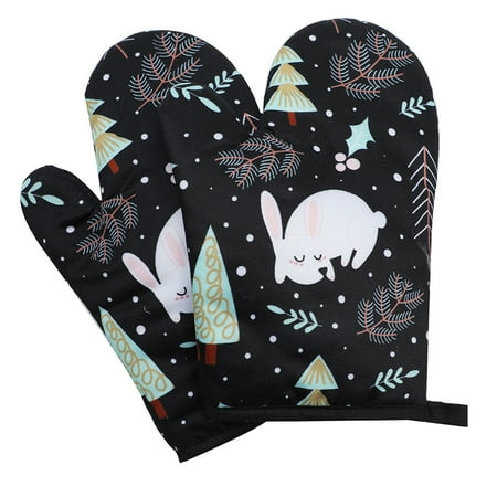 

VALSEEL Kitchen Gloves Kitchen Cooking Microwave Oven Gloves Mitts Pot Pad Heat Proof Protected