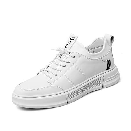 Cyiecw Men s Invisible Height Increasing Elevator Shoes Casual Fashion Leather Sneakers-2.36 Inches Taller