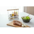 thumbnail image 4 of Yamazaki Home Tabletop Storage Caddy, White, Steel + Wood, Supports 4.4 pounds, Handles, No Assembly, 4 of 5