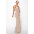 thumbnail image 2 of Saronite Solid Glitter High Stretch Ity Strapless Bodycon Tube Maxi Dress, Nude (Women's), 2 of 4