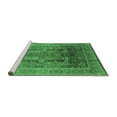thumbnail image 2 of Ahgly Company Machine Washable Indoor Square Oriental Emerald Green Traditional Area Rugs, 3' Square, 2 of 4