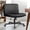 Black, variant on Armless Office Chair, Leather Desk Chair with 20° Rocking, Swivel Cross Legged Vanity Chair Ribbed Task Computer Chair for Home Office, Gray