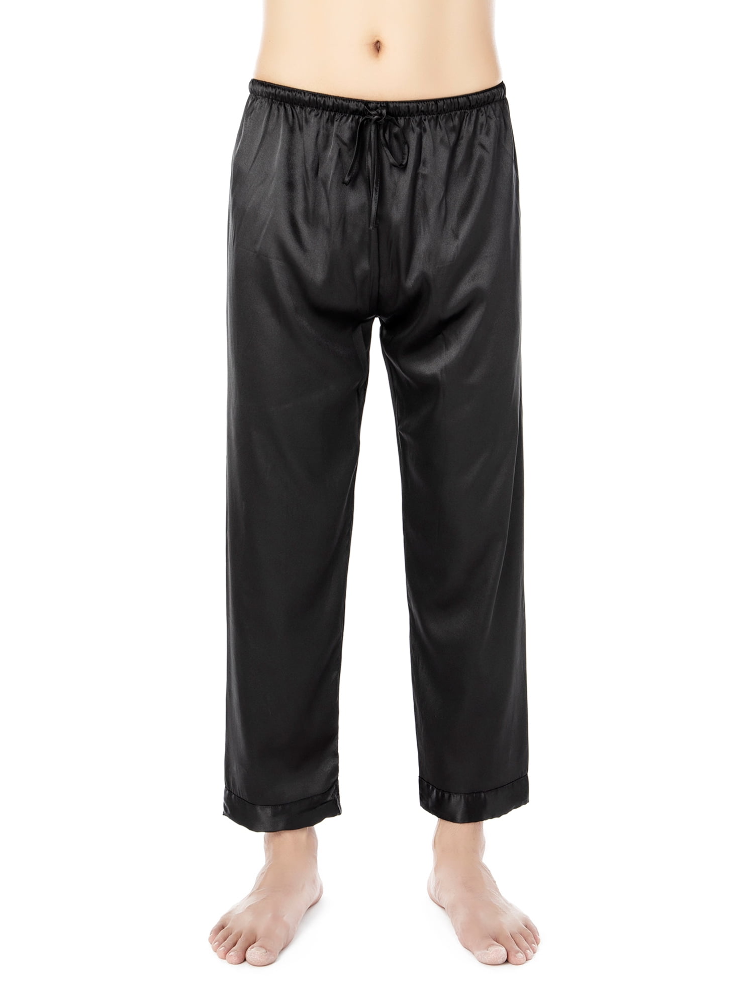 DODOING Mens Lightweight Satin Pajama Pants Long Pajama Bottoms with Drawstring - Walmart.com