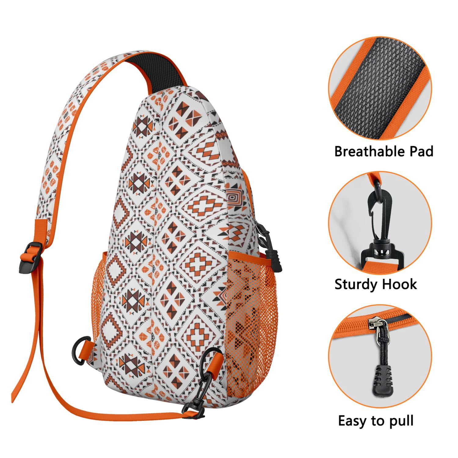 Rustic Home Decor Inspired Sling Bag Spacious Chest Bag for Commuters Artistic & Versatile