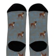 thumbnail image 3 of ThisWear Dog Themed Socks Boxer Socks for Men & Women Boxer Lovers Gifts 1-Pair Muted Blue Crew Socks, 3 of 5