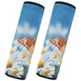 thumbnail image 2 of ALAZA Butterfly Daisy Flower Car Seat Belt Adjuster Neck Covers Shoulder Cushions Pads S, 2 of 8
