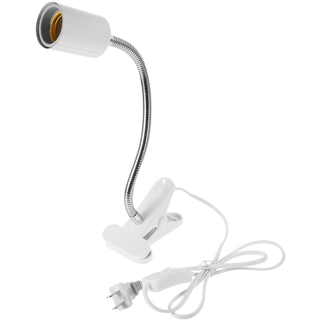 GOOHOCHY Portalámparas con abrazadera Flexible, lámpara de escritorio, soporte de lámpara con Clip ajustable de 360 grados (enchufe estadounidense)
