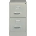 thumbnail image 3 of UrbanPro 22" 2-Drawer Metal Letter Width Vertical Filing Cabinet in Light Gray, 3 of 5