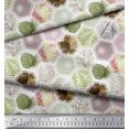 thumbnail image 3 of Soimoi Poly Georgette Fabric Geometric & Leaves Patchwork Fabric Prints by Yard 52 Inch Wide, 3 of 3