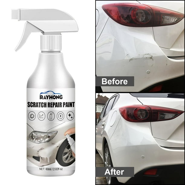 Xihbxyly Pasta para Pulir Autos, Compuesto para Eliminar Rayones, Reparación de Pintura, Eliminación de Alquitrán y Pegamento, Retoque de Pintura Casero, Fácil de Usar, 60 Ml, Kit Completo