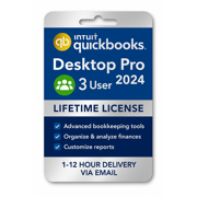 QuickBooks Desktop Pro Plus 2024| 3 Users | Lifetime License No Subscription