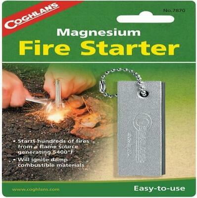 Aurora 440C or 2SA Fire Starter Silver/Black Flint Stone Magnesium for Camping 