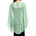 thumbnail image 4 of Womens Dressy Tops Poncho Chiffon Blouses, Asymmetrical Lightweight Flowy Shirt, Chiffon Cape Shawl and Wraps for Women, Soft Capelet for Evening Dress, Wedding Capes Cover-Up, 4 of 6