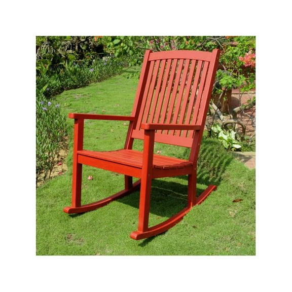 Acacia Rocking Chair, Barn Red - Large