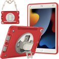 thumbnail image 1 of Funda para iPad 10.2 Inch 7th / 8th / 9th Gen (2021/2020/2019) Protectora, de Doble Capa, de Cuerpo Completo, Resistente y Robusta, con Soporte Giratorio de 360°, Correa de Mano/hombro, 1 of 7