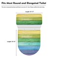 thumbnail image 5 of Renewold Reusable Toilet Seat Covers with Elastic Bottom Rainbow Stripe Board Toilet Tank Lid Covers Decor 2 Pieces Dust Cover Set for Bathroom Hotel, 5 of 6