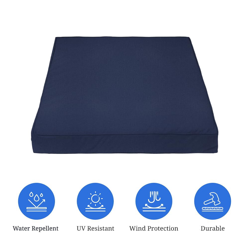 Covers&All Sofa Slipcovers – Waterproof Couch Cushion Covers for Patio Furniture, Pack of 2, Navy Blue