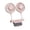 Pink, variant on Aoznliie Monitor Clip on Fan, 3 Speeds & 2 Rotatable Heads Small USB Rechargeable Desk Fan for Office, Gaming, and Home Workspaces