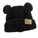 thumbnail image 1 of Lindos gorros de peluche con orejas de oso para mujeres y niñas, gorros de punto de piel sintética cálidos para invierno, sombreros de pescador, 1 of 5