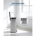 thumbnail image 4 of Silver 13 Gallon Soft-close Pedal Stainless Steel Kitchen Trash Can, 4 of 7