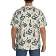 thumbnail image 3 of Uemuo Snake Pattern Cotton Linen Short Sleeve Shirts,Casual Lightweight Button Down Shirts,Vacation Beach Summer Tops-Small, 3 of 7