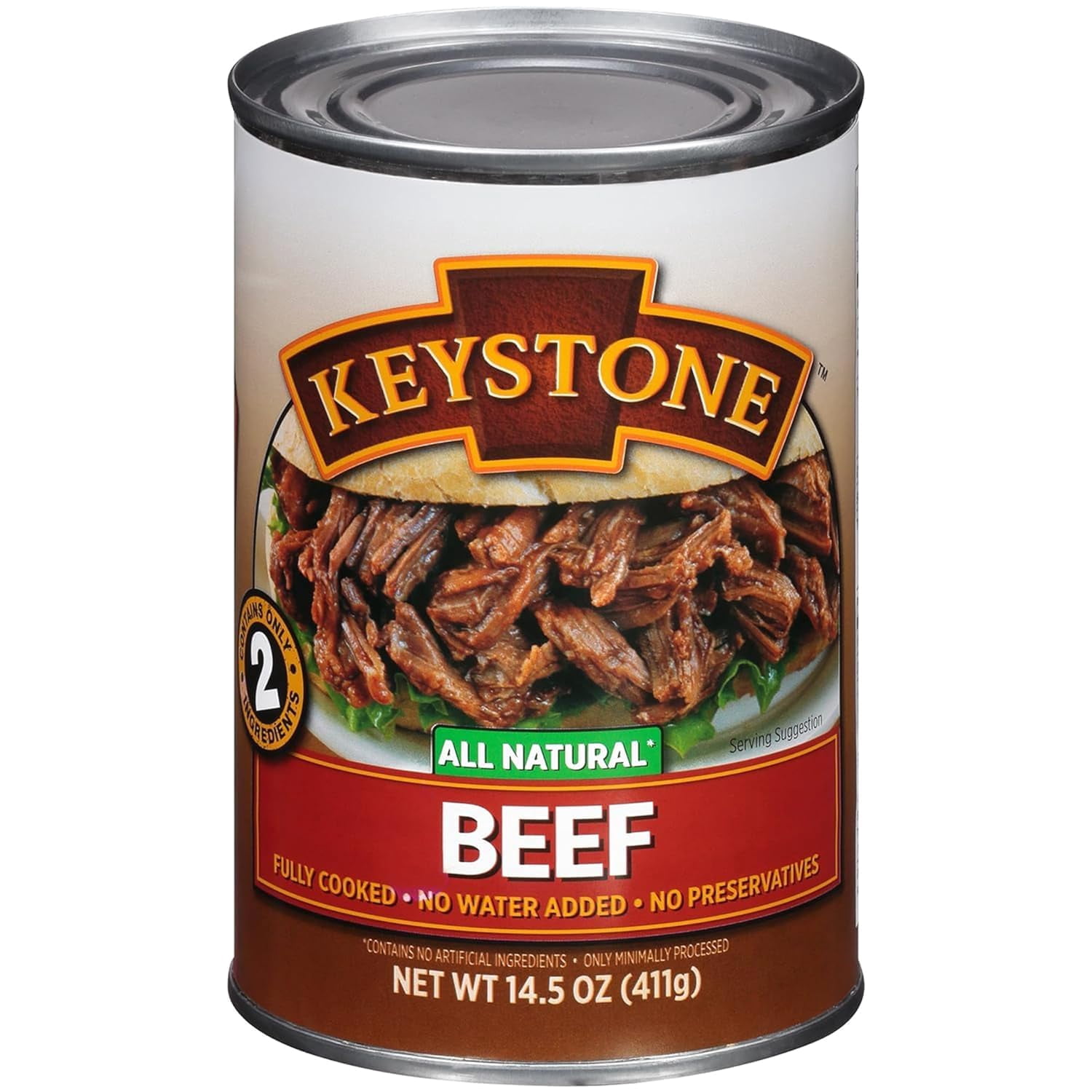 (12 Pack) Keystone All Natural Beef 14.5 oz Can ✅ Emergency Survival Food For Camping Hiking and Backpacking Ready to Eat- Pack of 12 Cans ✅