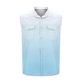 thumbnail image 4 of Dianli Gifts Summer Beach Mens Muscle Tank Top Hawaiian Gradient-Print Turndown-Collar Sleeveless Sports Tank with Pockets Cardigan-Style Shirt Top Breathable Quick-Dry Outdoor Vacation, 4 of 5