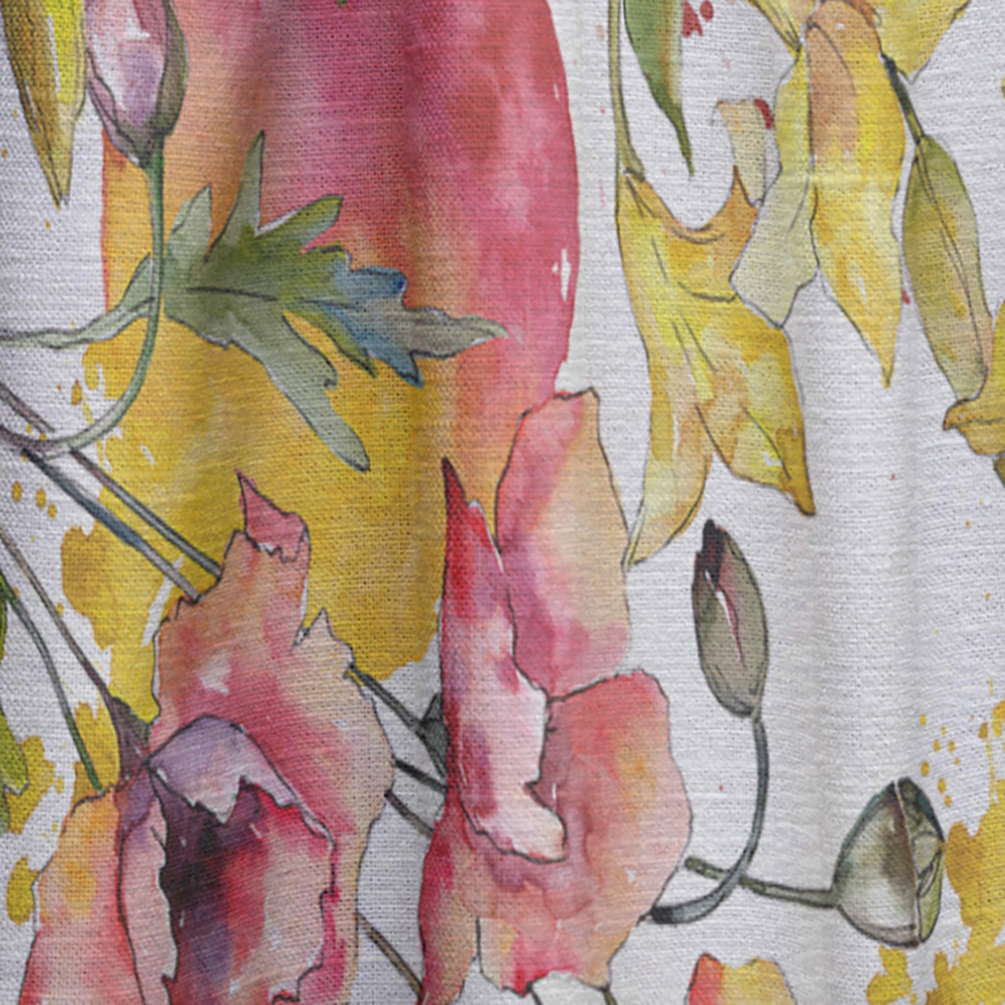 Designart 'Retro Abstract Poppies IV' Mid-Century Modern Curtain Panel