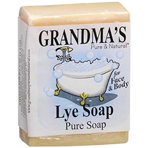 Grandma's 6oz Lye Soap Bar LOT 4 Unscented  NEW!! 