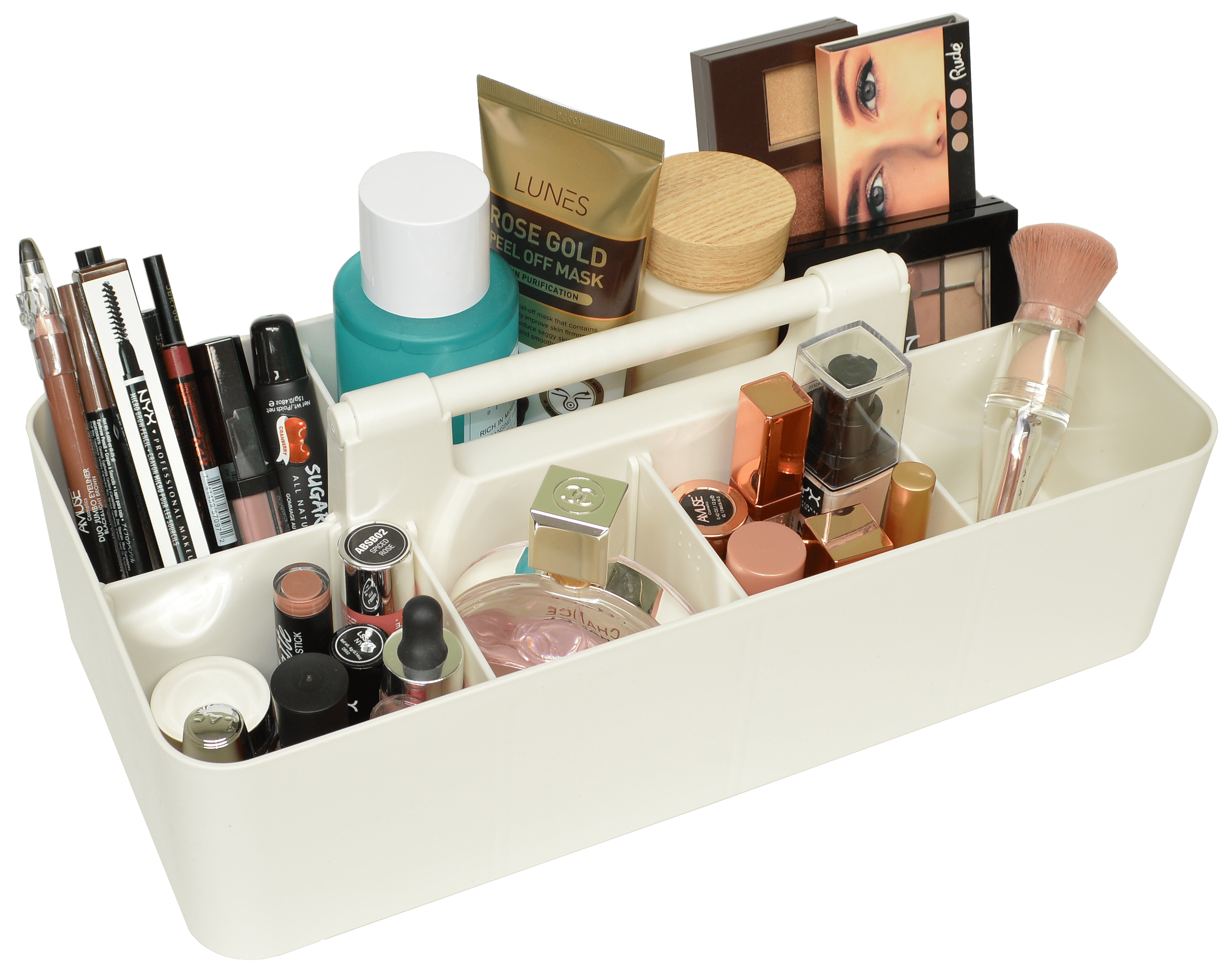 Enjoy Organizer - Portable Divided Storage Caddy -Made in USA (Ivory)