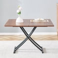 thumbnail image 5 of Hi loPres Folding Dining Table with Lift Top, 4-in-1 Multi-functional Expandable Coffee Table to Dining Table for Small Space Apartment, Walnut, 5 of 9