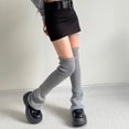 thumbnail image 3 of RUISINERY Womens Lovely Leg Warmers Knitted Flared Leg Sleeves Crochet Baggy Cuffs Ankle Heap Socks Tigh High Socks Streetwear, 3 of 8