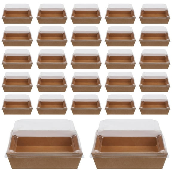 MLINS 50Pcs Box Clear Bakery Boxes Single Muffin Bread Box Pastry Box