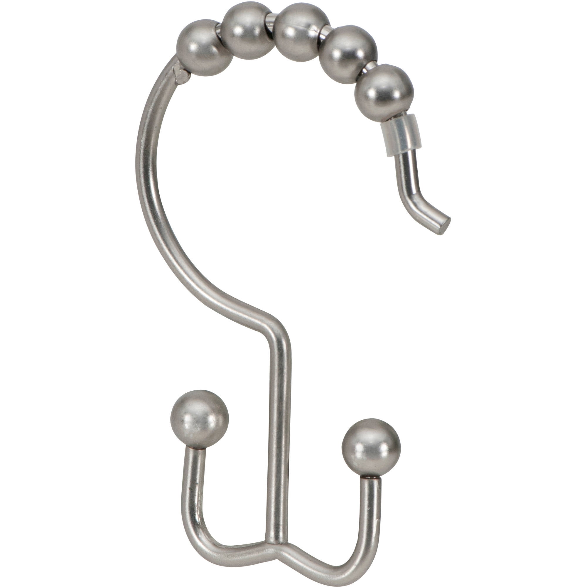 better Homes & Gardens Rollerball Shower Hook, Set of 12, Nickel