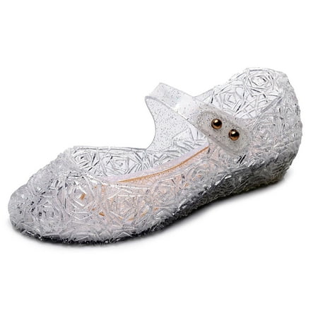

BELLZELY Toddler Girls Sandlas Clearance Kids Sandals Children Girls Party Crystal Princess Hollow Out Candy Color Shoes