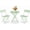 Green, variant on 3 Piece Patio Bistro Set, Folding Patio Bistro Table and Chairs Set of 2, Outdoor Patio Furniture Set, Metal Structure, No Assembly Need, for Balcony Yard Garden, Yellow