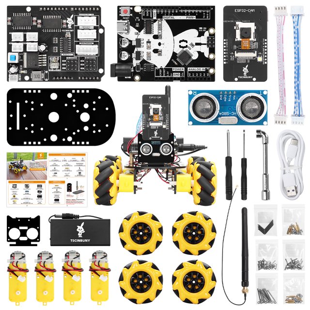Tscinbuny ESP32 Robot Kit For Arduino Camera Complete Robotic Kit Programmable Starter Automation Kit with Codes and Instruction