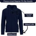 thumbnail image 2 of GBH 3-Pack Men's Fleece-Lined Regular Fit Zip Hoodie Sweatshirt (M-2XL), 2 of 5